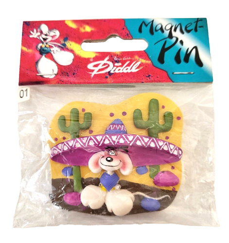 Diddl Maus Mouse Refrigerator Magnet Pin 01 Mexico Hat Fridge Vintage Depesche