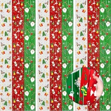 KatchOn, XtraLarge Christmas Foil Fringe Curtains - Chistmas Printed 