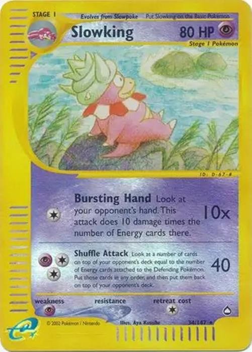 Slowking - 34/147 - Pokemon Aquapolis Reverse Holo Rare Card NM