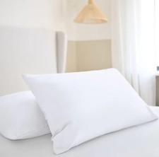 Mirha Extra Large Pillow Case Pair 100% Egyptian 50cm x 90cm +15cm, White
