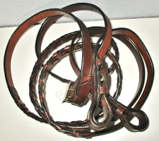 English  Bridle 5/8" x 54 " Good Quality Havana Leather Laced Show Bridle Reins