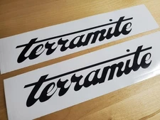 terramite Decals Stickers Gloss black 18x3.3" (2) Fast USA