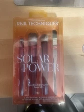 Real Techniques Solar Flare Golden Hour Brush Set New NIB 098 099 100 Spatula