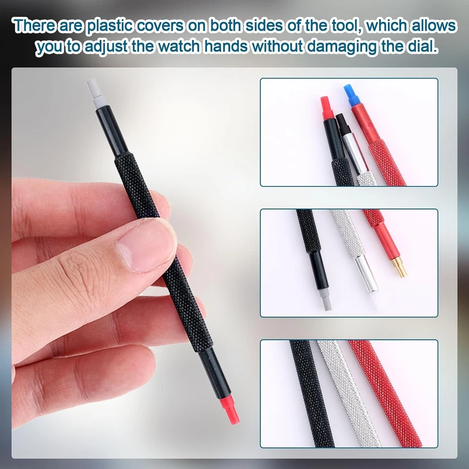 BOXOB 5pcs Outils de Retrait à Main de Montre, Kit d'Outils de Réparation Horlogers...  - Photo 3/4