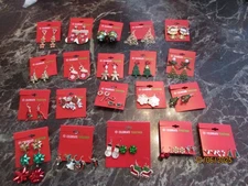 Lot 20 Assorted Celebrate Together Christmas Holiday Earrings Xmas Earring Lot 7