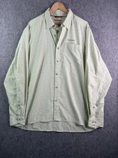 Simms Green White Plaid Guide Fishing Hiking Outdoor Utility Gorpcore Mens XL