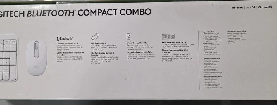 Logitech Tech Bluetooth Compact Combo- White-NEW - Image 2 of 2