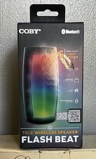 Coby True Wireless Portable Party Speaker Flash Beat Bluetooth FM Radio NIB