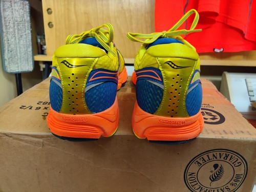 Men's sz 13 Saucony Breakthru Yellow Blue Orange Athletic Running Shoes - MINT - Bild 4 von 15