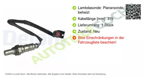 Lambdasonde Lamdasonde für Ford Courier Escort Classic Kombi VI Cabrio Limo - Foto 2 di 10