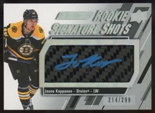 2023-24 UD Engrained Rookie Signature Shots Joona Koppanen RC Auto 214/299