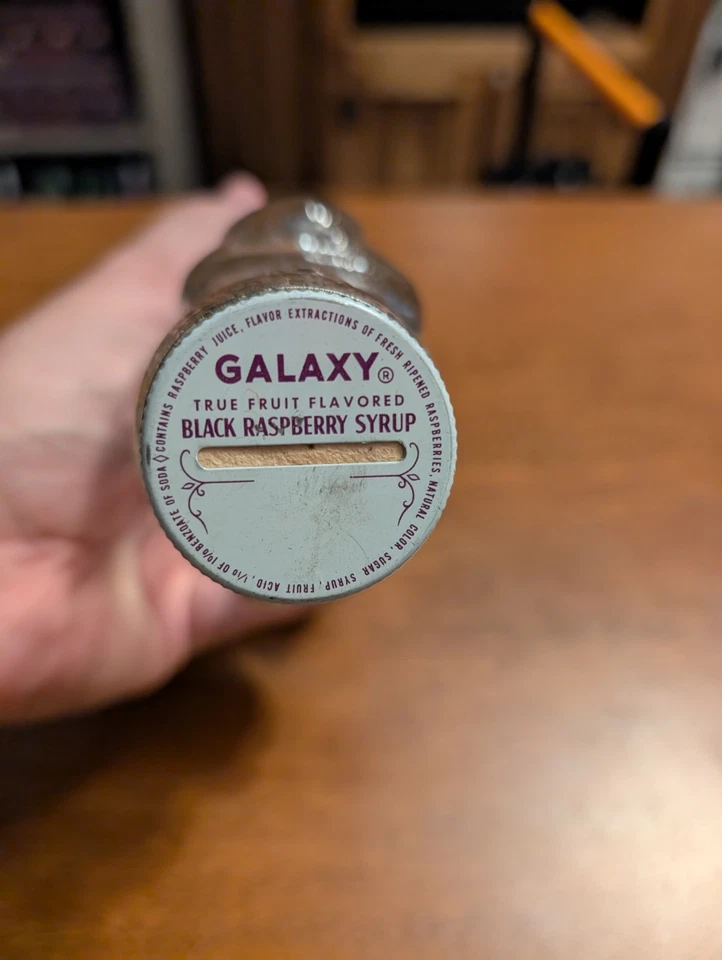 Botella de vidrio jarabe Space Foods Spaceman de colección de los años 50 Banco Bombardier Foto 4 de 4