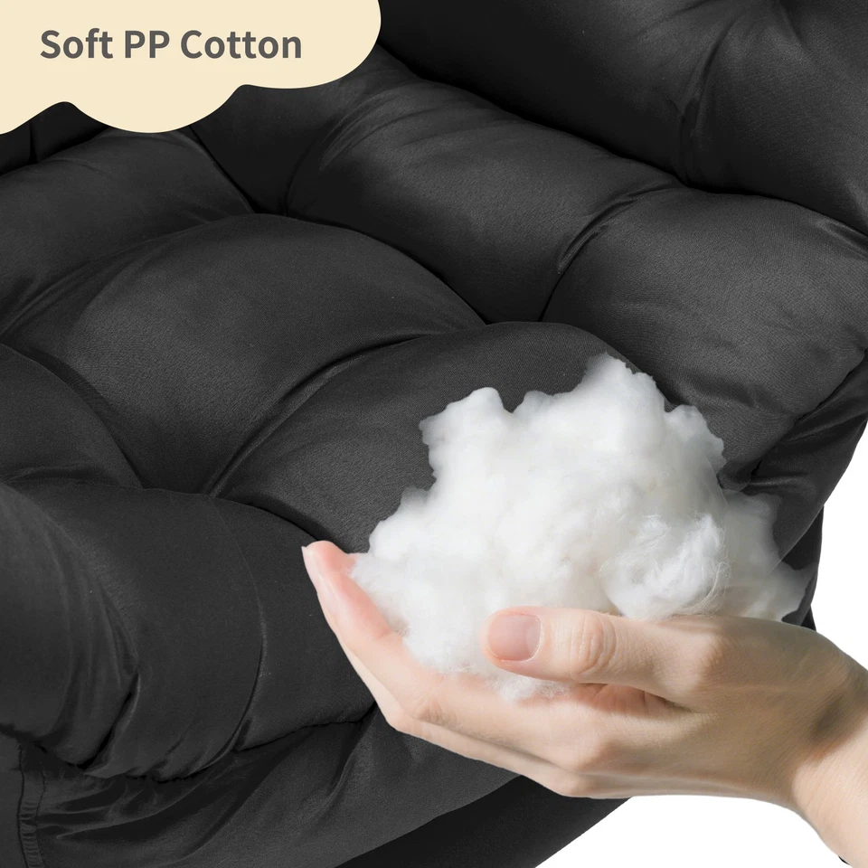 Lazy Chair, Modern Lounge Reading Chair with Side Pocket, Upholstered Armchair - Image 4 of 4