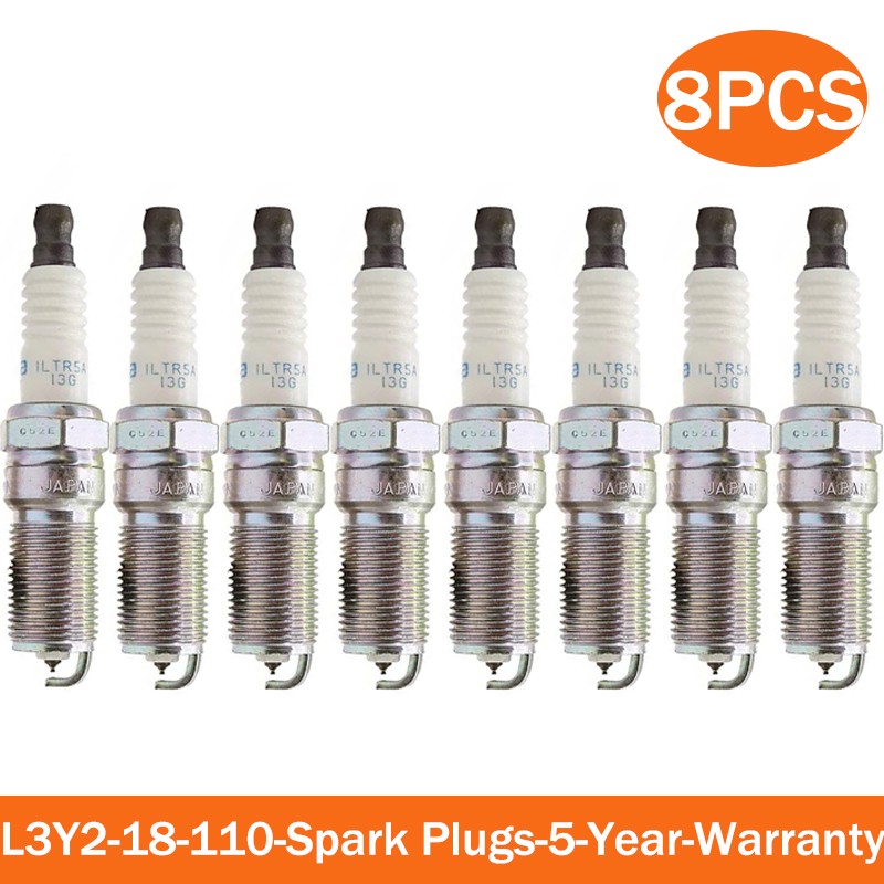 8x Spark Plugs L3Y2-18-110 For Mazda 3 5 6 CX-7 Tribute Ford ILTR5A13G Iridium
