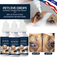 3pc Pet Eye Drops For Dog & Cats Lanosterol Solution Improve Eye New-Health US 