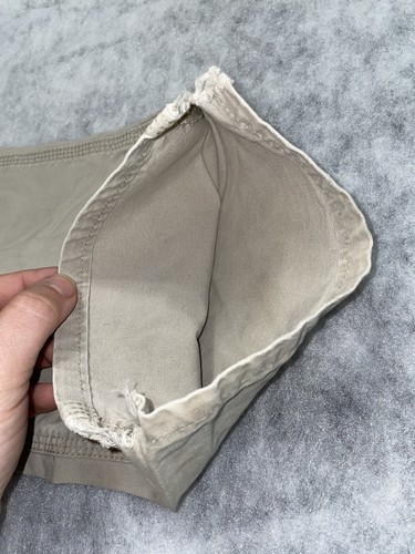 Vtg Carhartt Mens Dungaree Fit Carpenter Pants B151 Tan 30x32 Work Wear Utility - Picture 8 of 20