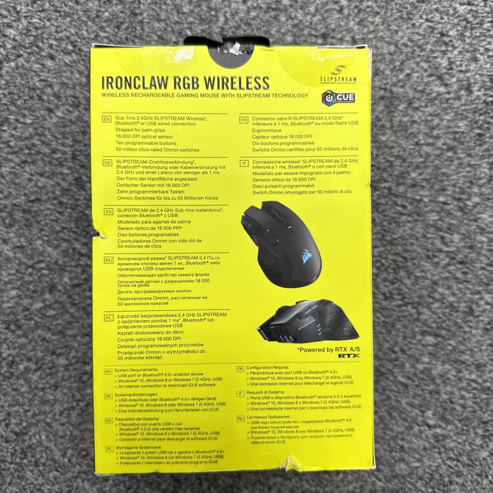 CORSAIR Ironclaw RGB Wireless Optical Gaming Mouse  - Image 3 of 4