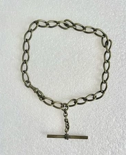 Antique OMD Oscar Mann Draper Pocket Watch Fob Link Chain Marked