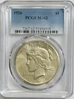 Peace Silver Dollar 1926 PCGS MS 62 Uncirculated $1 Coin