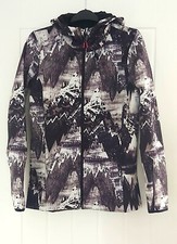 O'Neill Jacket Women's Softshell Water Resistant Black& White Hooded UK S New