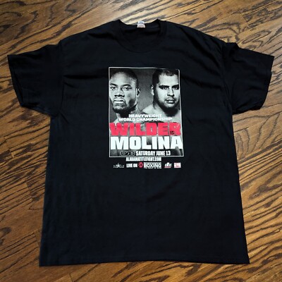 Deontay Wilder Eric Molina 2015 Boxing Promo SHIRT (XL) Showtime UAB Heavyweight