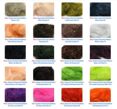 Spawn Simi Seal- & UV Simi Seal Dubbing 15 Farben Mefo Streamer Steelhead & Co.