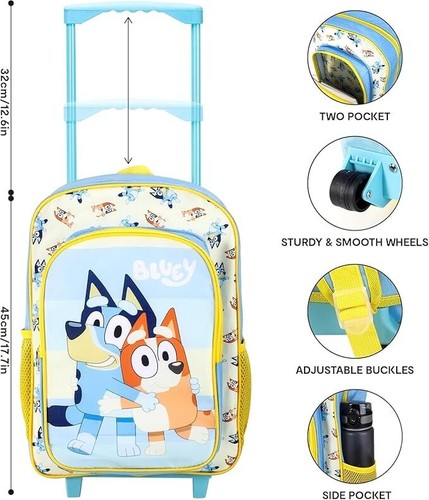 Girls & Boys Trolley Bag Kids Basic Travel With Wheels Suitcase Cabin Bag - Picture 39 of 72