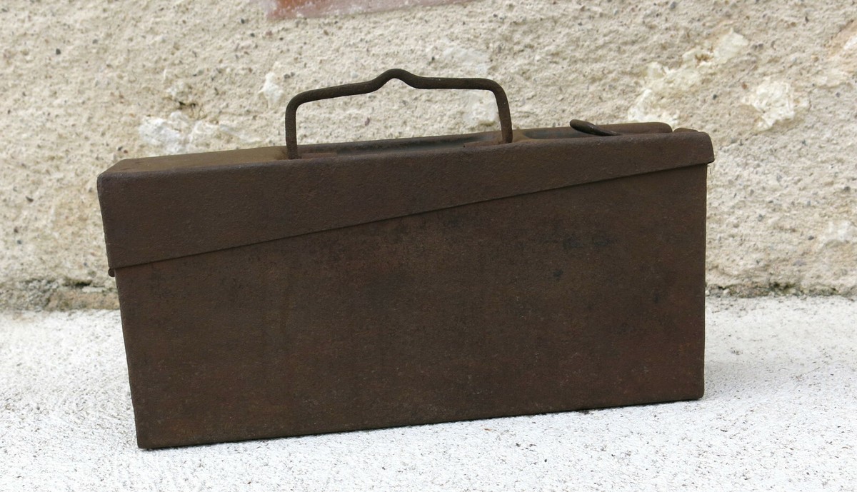 Caisse à Munitions Militaire Armée Française - Métal Kaki - Année 1970 - Occasion