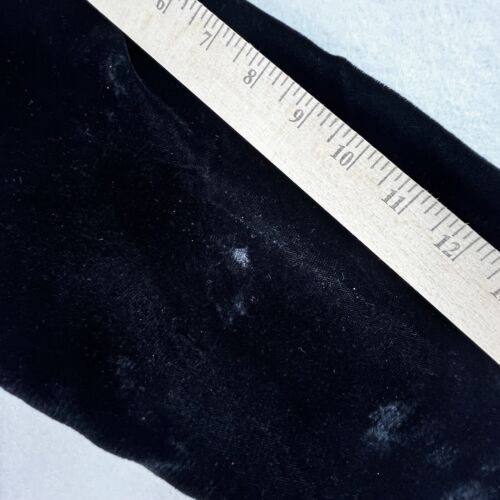 Boho Patchwork Velvet Jacket Natural Feather Collar & Sleeves Lining Buttons 14 - Picture 8 of 15