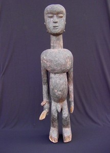 FON EWE WARRIOR AFRICAN FIGURE ART - TOGO BENIN 30 INCHES TALL