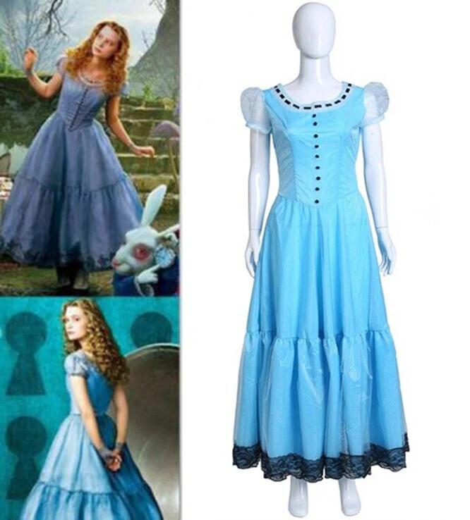 dark blue alice in wonderland dress Light Blue Alice in wonderland Dress vintage light blue victorian dress
