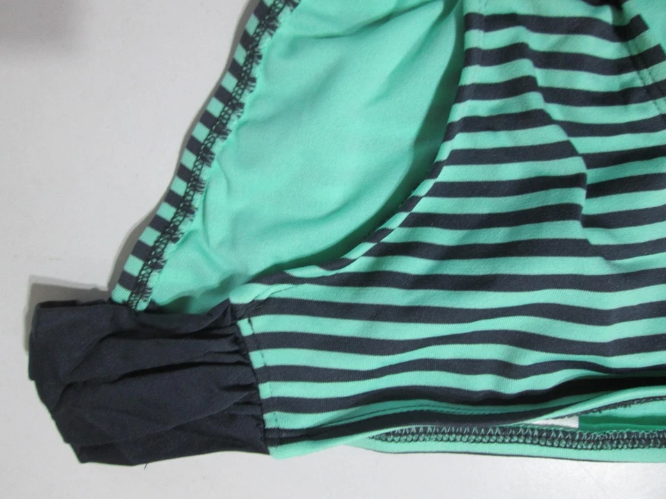 NUEVO CON ETIQUETAS Mossimo Mujer Talla S Bikini Parte Inferior Negro/Como Nuevo Rayas Acanalado Lateral Ropa de Playa Foto 3 de 4