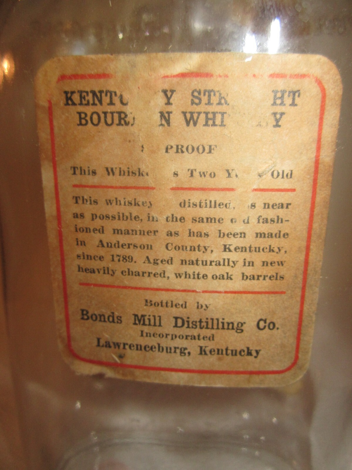 1940 Pilot Rock whiskey bottle Higgins Hopkinsville Ky Bonds Mill