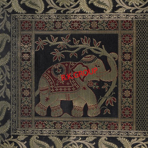 16x60 Indian Handmade Christmas Décor Elephant Design Silk Dining Table Runner - Picture 4 of 4