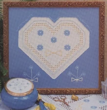 Designs with TLC Hearts & Flowers Hardanger Bow Embroidery Pattern Leaflet