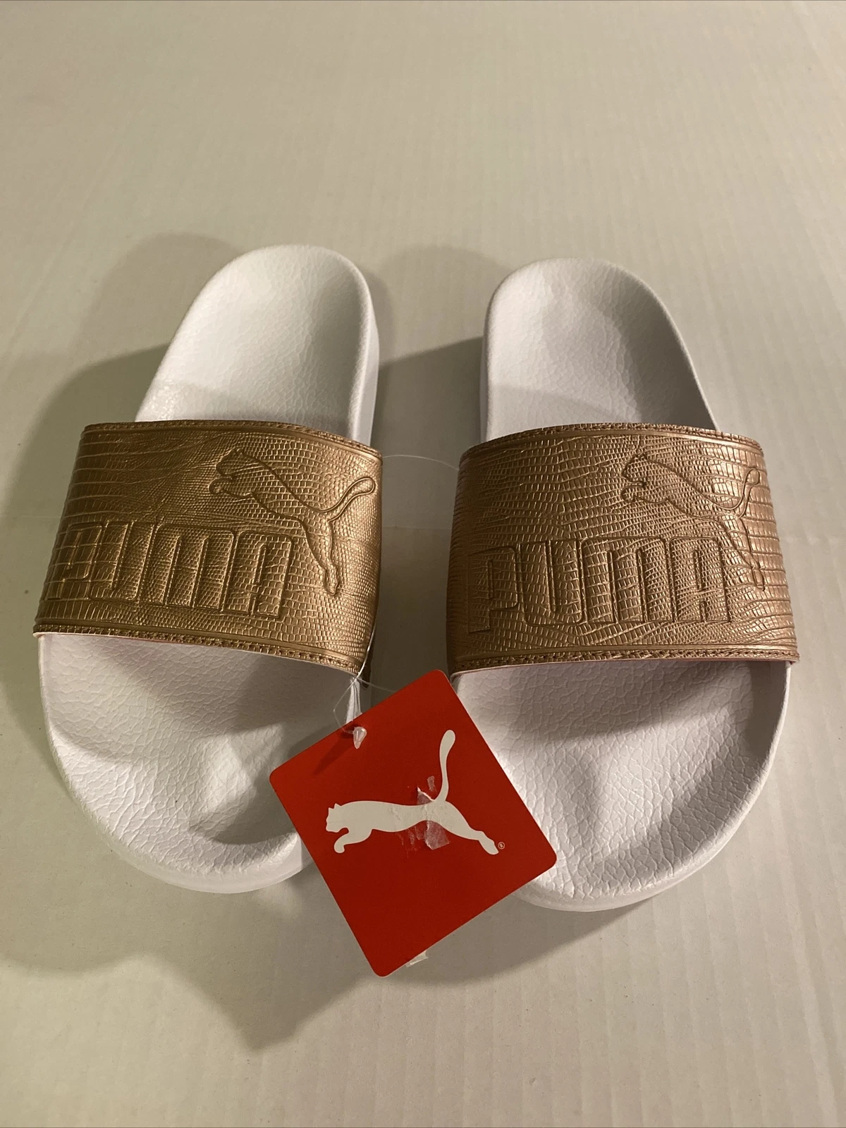 Puma Slider donna Leadcat Rame rosa bianco puma. Taglia 10 5 Spedizione gratuita!!