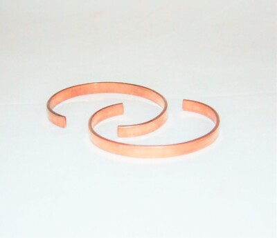 Raw Copper Bracelet Cuff Blanks For Jewelry Making 1/4 inch Pkg Of 2