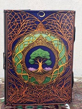 Handmade Vintage journals grimoire Tree Of Life Leather Book of Shadows Journals
