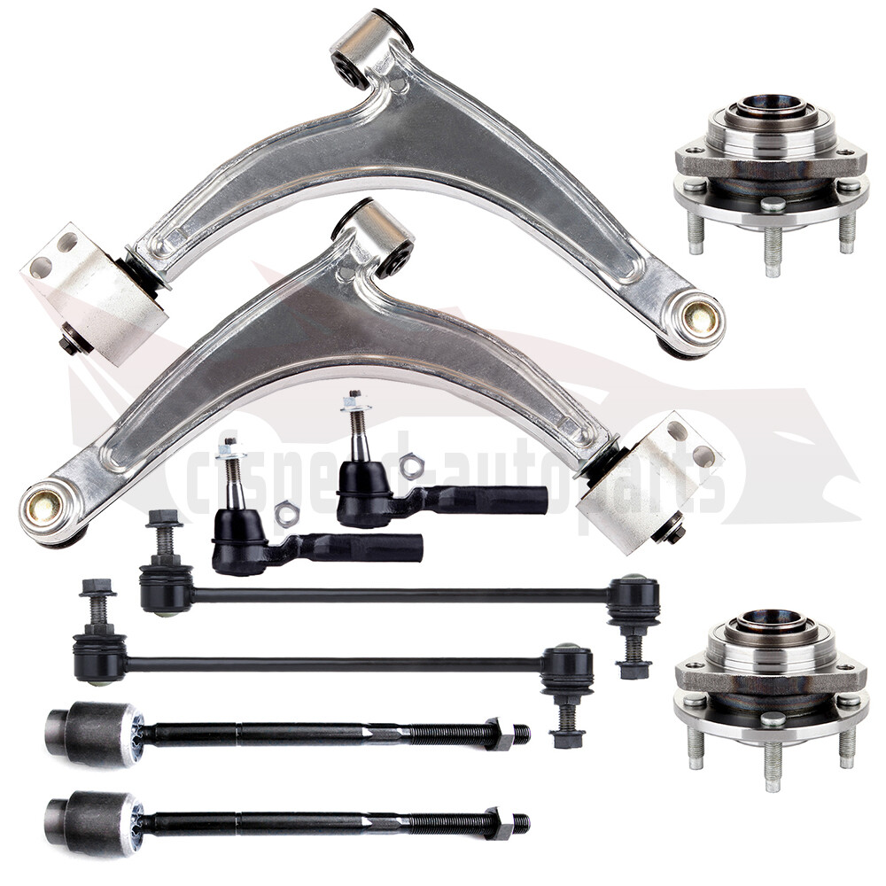 10PCS Front Tie Rod End & Wheel Bearing Hub for 2004-2007 Chevy Malibu