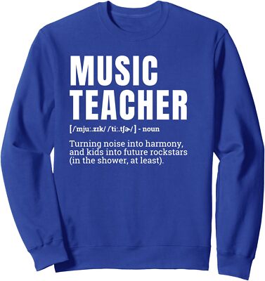 Music Fan Teacher Best Job Cool School Present Lover Unisex Crewneck Sweatshirt