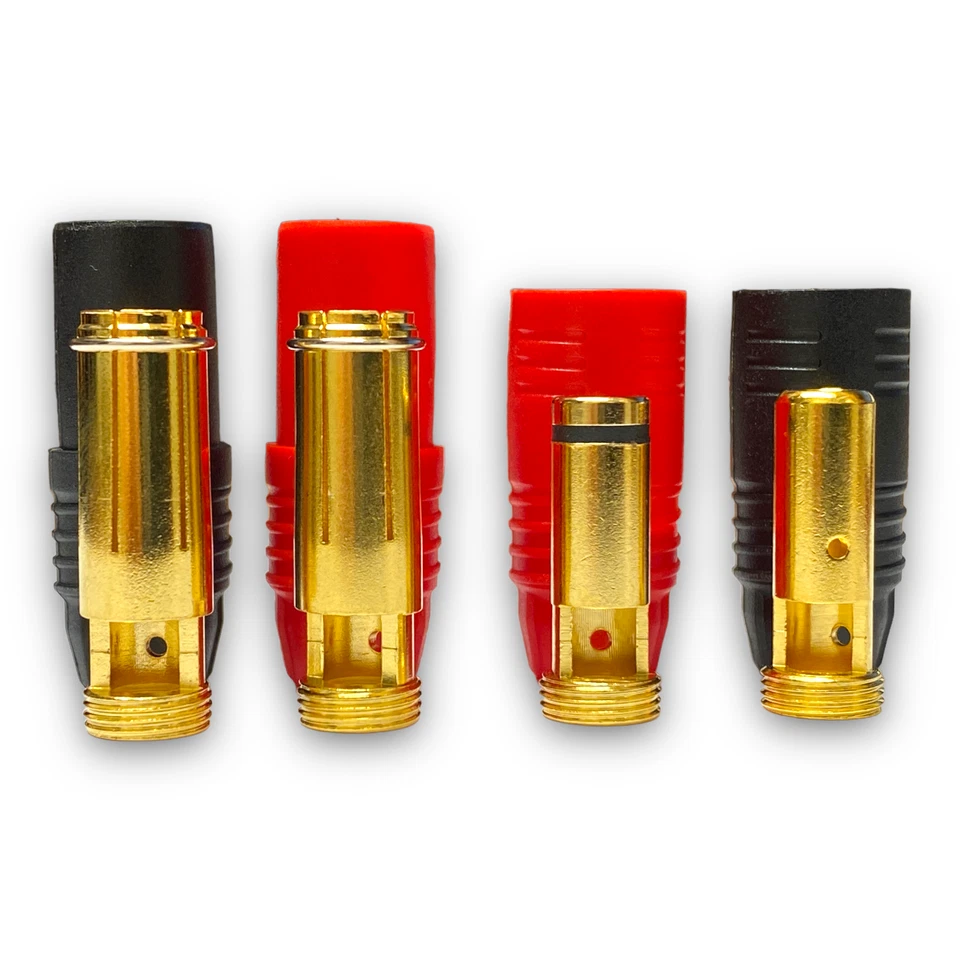 ✅ 4 Set Hochstrom AS150 Antiblitz 7mm Stecker Buchse Goldstecker Plug 16 Stück ✅ - Bild 3 von 4