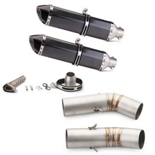 For Ducati 848 1098 1198 Motor Exhaust System Muffler Tip Pipe Mid Connect Tube 