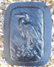Heron rain brick mold 1/8th" abs plastic concrete plaster mould 9" x 6" x 2"