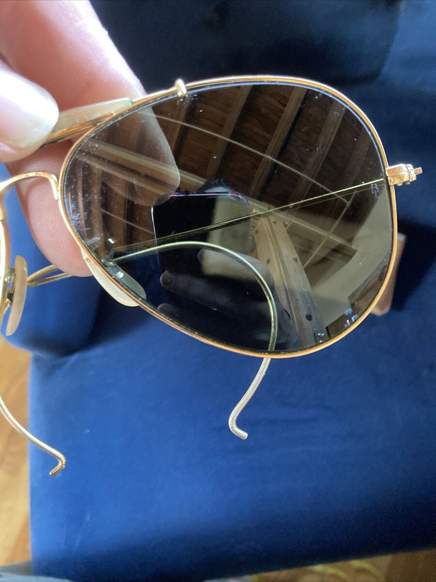 Vintage B&L Ray Ban USA Aviator 60mm Wrap-around All w/ Case Vintage B&L Ray Ban USA Aviator 60mm Wrap-around All w/ Case