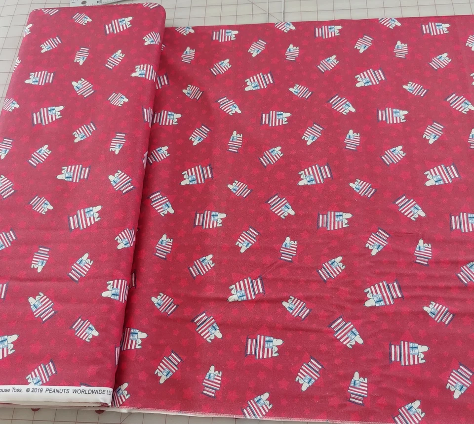Muelles de tela de algodón patriótico Snoopy House Peanuts creativos Foto 2 de 2