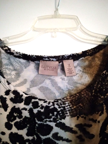 Easywear by Chico's Animal Print Snakeskin Sleeveless Top Size 3 Wrinkle resist - Picture 3 of 6