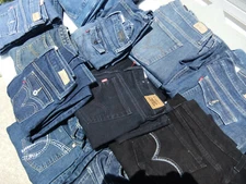 50 Pairs Blue Ladies Jeans Bulk Sale Many Brands Mixed Lots & Sizes (See F/backs