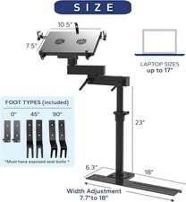 TIEWARDS Laptop Vehicle Mount Computer Seat Mount For Auto Van Truck Universal