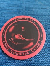 1930s York PA Camera Club Photo Exhibition Sticker Label Vintage Advertising