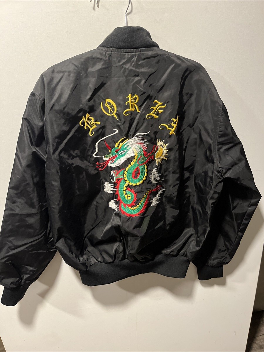 Vintage Korea Dragon Souvenir Sukajan Jacket Embroidered Satin